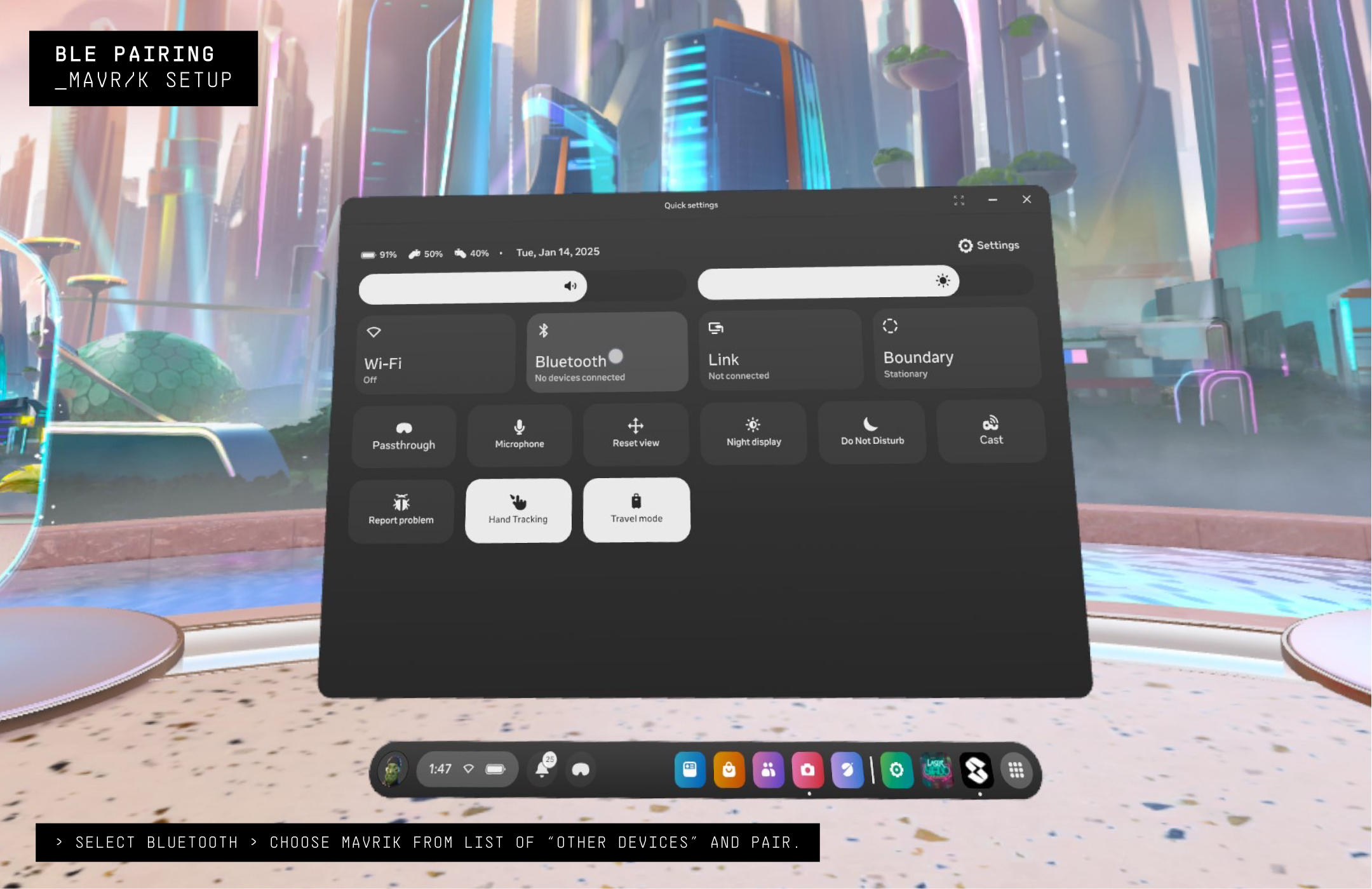 Bluetooth Manager settings screen