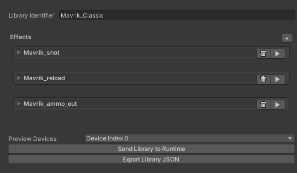 Haptic library example.
